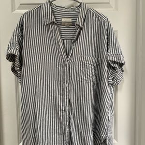 AEO oversized button up T